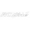 Autocollant pour Peugeot 206 type RC Blanc