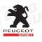 Autocollant  Peugeot sport Noir ET ROUGE