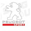 Autocollant  Peugeot sport Rouge et Blanc