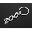 Porte clés metal modele :  peugeot 206
