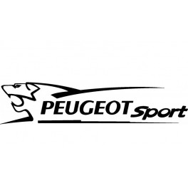 6 Stickers autocollants logo Peugeot sport Noir - Art Déco Stickers
