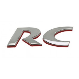 Monogramme Logo RC  chrome et rouge