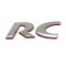 Monogramme Logo RC  chrome et rouge