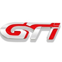 Monogramme Logo style 208 GTI chrome et rouge