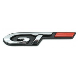 Monogramme Logo style GT Line chrome et noir et rouge