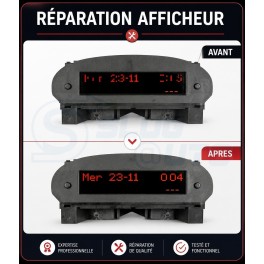 R&eacute;paration d'ecran central pour Peugeot 206 phase 1