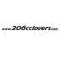 Autocollant site cclovers noir 220mm pour Peugeot 206