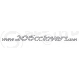 Autocollant site cclovers chrome 500mm pour Peugeot 206